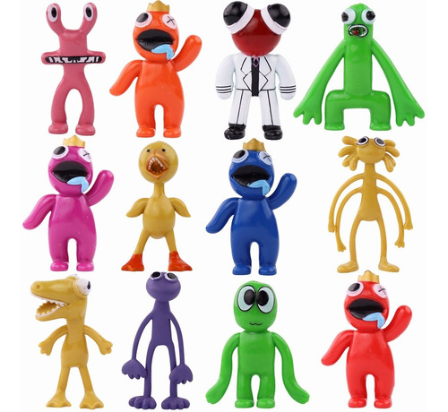 12pza Roblox Rainbow Friends Azul, Amarillo, Naranja Y Verde