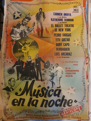 1 Afiche De Cine Original -musica En La Noche 428