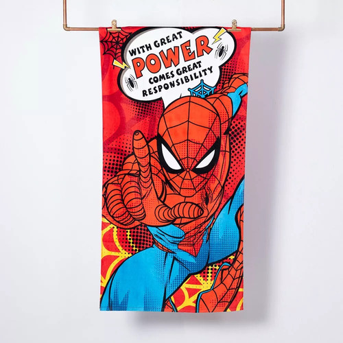 Toalla Playa Algodon 140x70 Mickey Avengers Stitch Spiderman Color Spiderman Power Liso