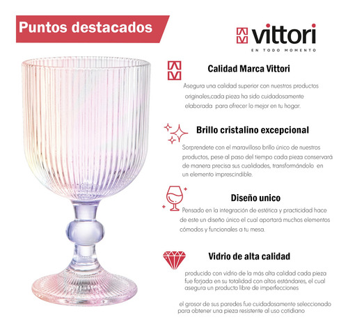 Caja 48 Piezas Copa Labrada Agua Venecia Tornasol 370 Ml