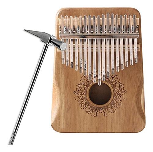 Piano De Dedo Kalimba De 17 Tonos Con Martillo Afinador