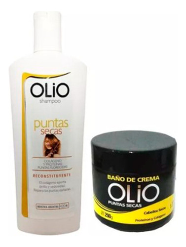 Kit Olio Puntas Secas Shampoo + Baño De Crema Nutricion 