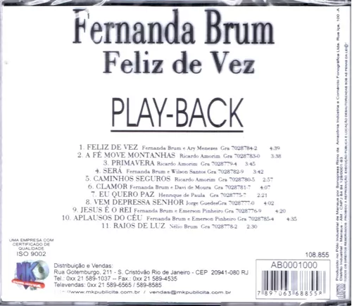 CD Playback FERNANDA BRUM - Feliz de Vez (LACRADO)