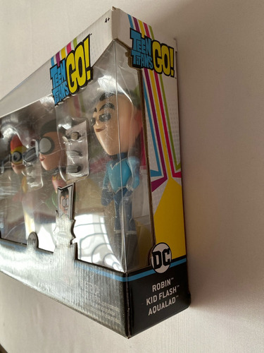 Teen Titans Go Face Swappers Kid Flash Robin Y Aqualad Set (Usado)