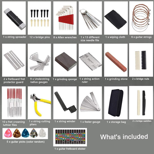 Kit De Herramientas De Reparación De Guitarra Accesorios De