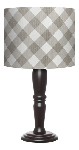 Imagem 1 de 1 de Abajur De Mesa Luminária Tartã Base Marrom