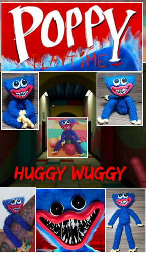 Imagem 1 de 4 de Boneco Huggy Wuggy 30cm Croche Poppy Playtime Amigurumi