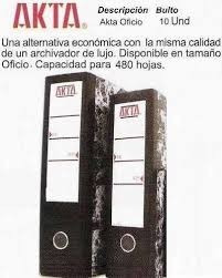 Carpetas Archivador Oslo Lomo Ancho Akta Oficio Nueva