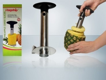 Imagen 4 de 7 de Pelador Cortador De Piña De Acero Inoxidable Practico
