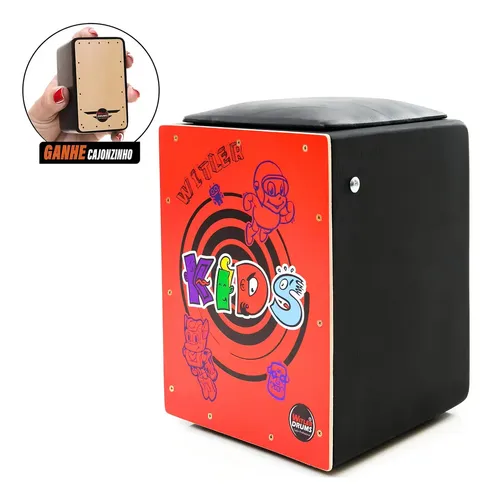 Cajón Infantil Acústico Witler Drums Kids Madeira Compensada