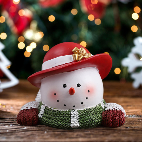 Estatua De Muñeco De Nieve Hogar Cocina Miniaturas