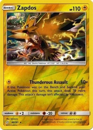 Zapdos Reverse Holo - Team Up 40/181