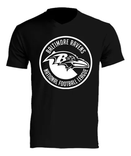 Camisa Negra Baltimore Blanco Logo, Playera Chic