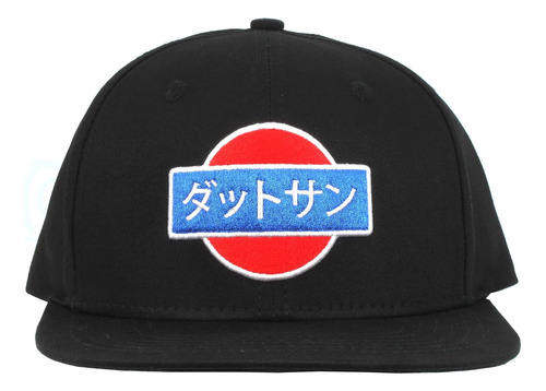 Datsun Kanji - Gorra De Béisbol Con Ala Plana, Color Negro