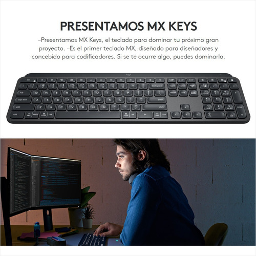 Imagen 4 de 9 de Combo Avanzado Logitech: Teclado Mx Keys + Mouse Mx Master 3
