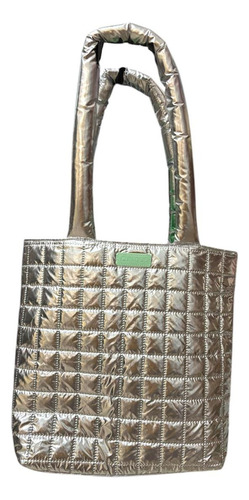Bolso De Hombro Clinique Para Compras De Maquillaje Plateado