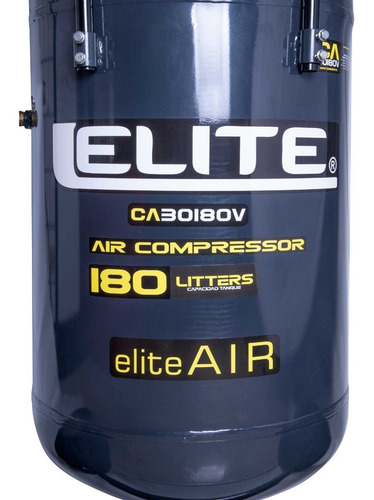 Imagen 6 de 8 de Compresor De Aire De Polea 3.0 Hp 180 Litros 130 Psi