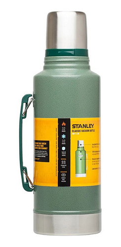 Imagen 3 de 4 de Stanley Termo Clásico 1.9 LTS de acero inoxidable verde