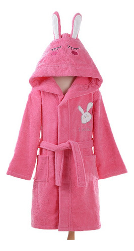Albornoz Para Niños, Con Capucha, Toalla De Algodón, Forro P