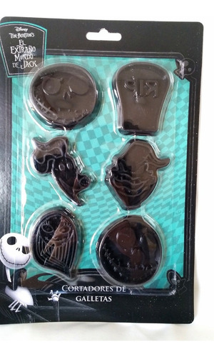 Cortador De Galletas Jack Skellington Incluye 6 Moldes