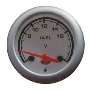 Imagen 3 de 6 de Voltimetro 52mm Fondo Blanco Marcador Deportivo