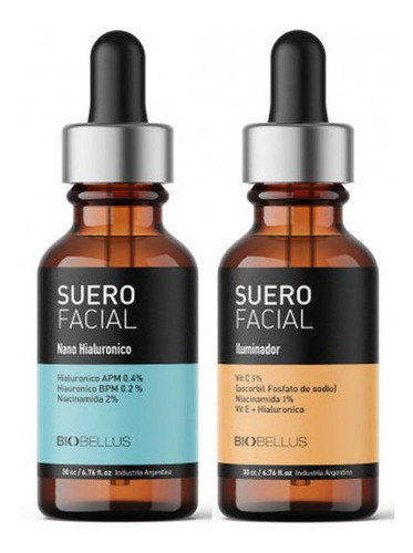 Sueros Biobellus Serum Nano Hialuronico + Serum Iluminador