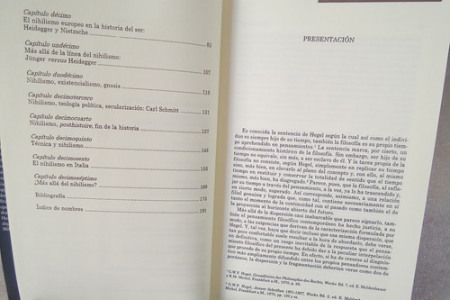 El Nihilismo, Franco Volpi (Usado)