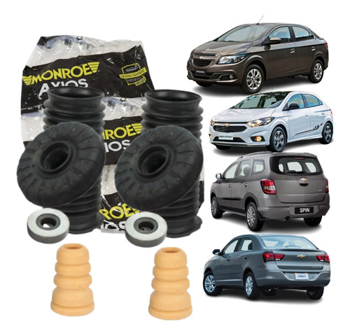 Kit Batente Coxim Dianteiro Onix Spin Prisma Colbalt Axios