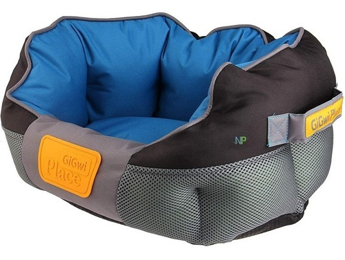 Imagen 3 de 9 de Cama Perro Gato Gigwi Place Gris/azul Large 75x50x20 Np