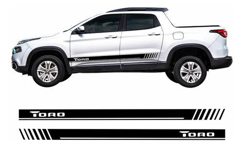 Faixa Lateral Fiat Toro Adesivo Tor37 Cor Lateral Toro