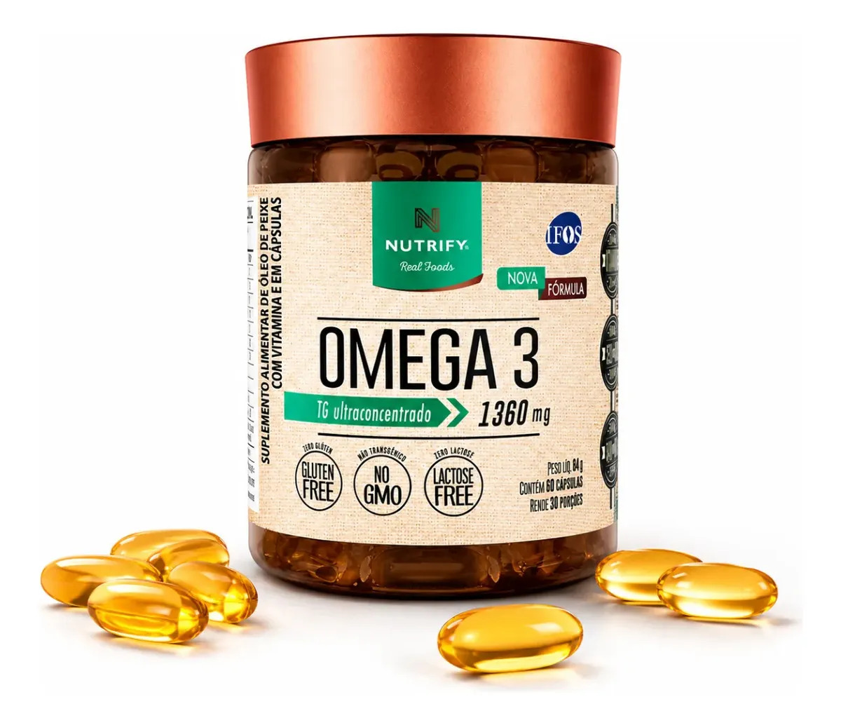 Ômega 3 Tg 1360mg 520mg Dha 840mg Epa Nutrify 60 Cáps Neutro 60 Cápsulas