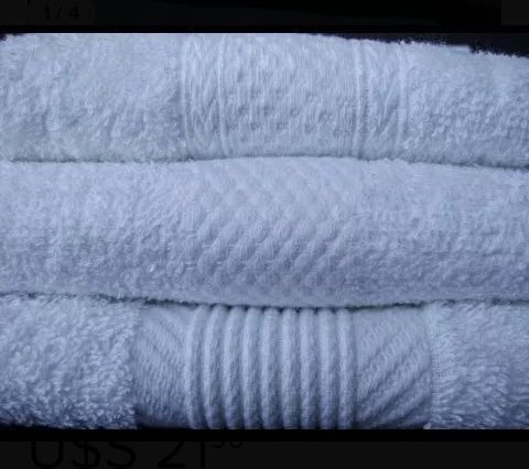 Imagen 2 de 4 de Toalla Blanca Peluquería 100x50 Al Mayor