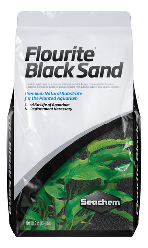 Flourite Black Sand 7kg Sustrato Nutritivo Plantado Seachem 