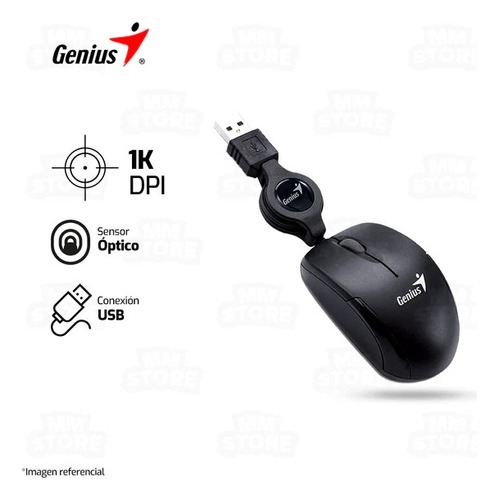 Mouse Genius Rs2 Micro Traveler V2 Usb Negro