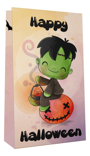 Bolsitas Golosineras Halloween De Frankenstein X30