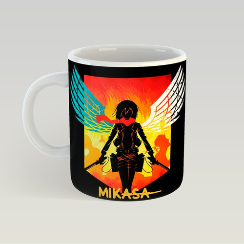 Taza Mikasa Ackerman, Attack On Titan De Cerámica 