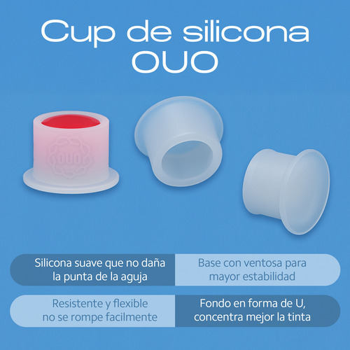 Ink Cups De Silicona Para Tintas De Tatuaje 12 Mm 100pzs Ouo
