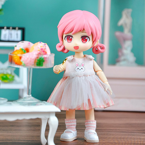 Muñeca Articulada Ymy Ob11 1/12 Bjd Yuduo Con Ropa Y Zapatos