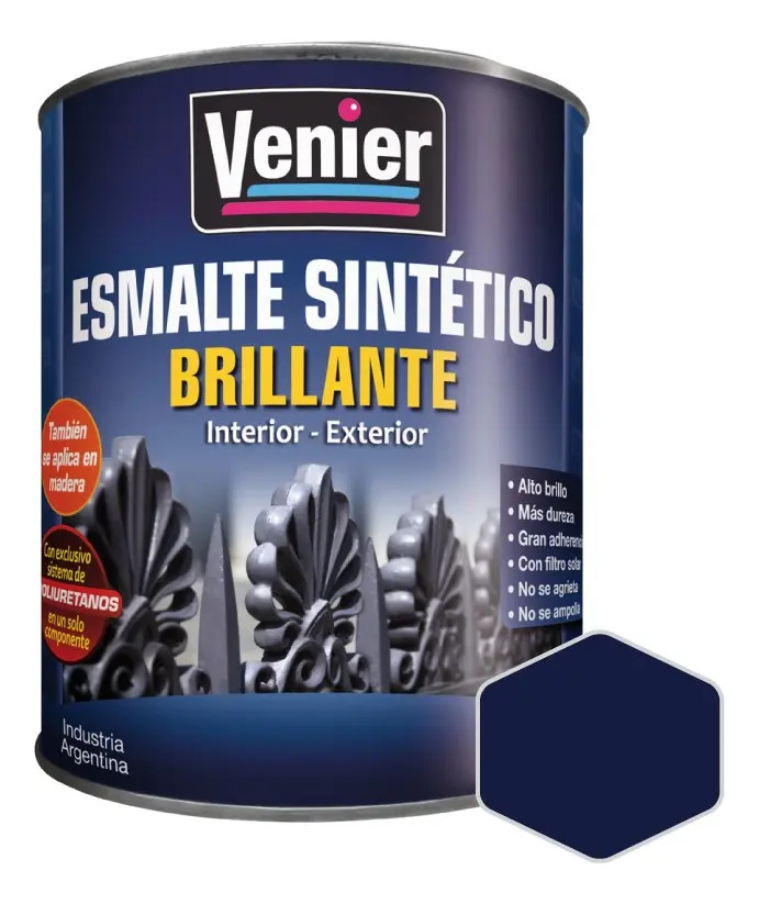 Esmalte Sintetico Brillante Venier 3p | 1lt Color Azul Marino