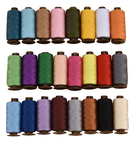 Hilo De Coser De Poliéster 24 Colores 500 Yardas Cada Kit