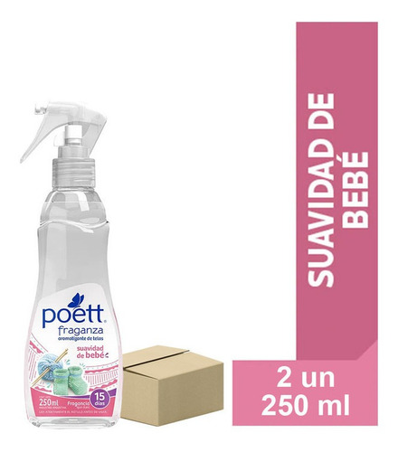 Poett Perfume Para Ropa Suavidad De Bebe 2un X 250 Ml