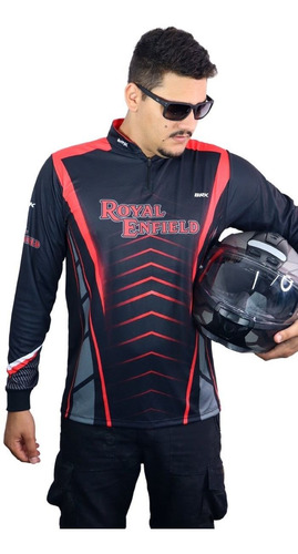 Imagem 1 de 7 de Camiseta Brk Motociclismo Royal Enfield Com Fpu 50+