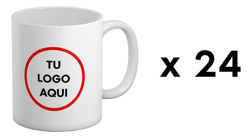 Tazas Mayoreo Con Tu Logo Personalizadas 24 Piezas