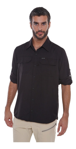 Camisa De Hombre Raven Manga Larga Montagne Uv50 Cts