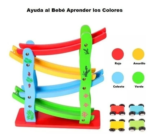 Imagen 2 de 8 de Autopista De Madera Juguete Didáctico Para Niños Montessori