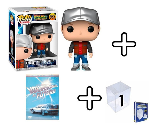 Trilogia Volver Al Futuro + Funko Pop Marty Mcfly 962 Nuevo