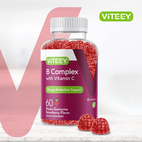 Viteey Gomitas Complejo B 60 Uds Sabor Fresa Veganas