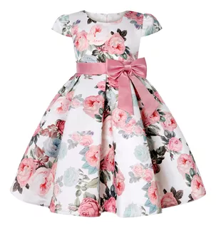 Vestido Floral Para Niña Vestido Princesa Elegnat