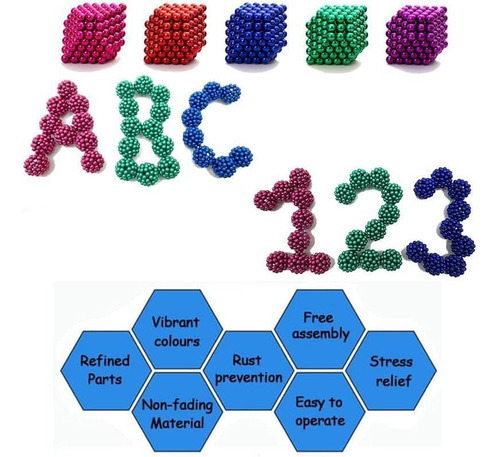 Para Nova Rainbow Magnet Ball, 216 Brinquedos Magnéticos
