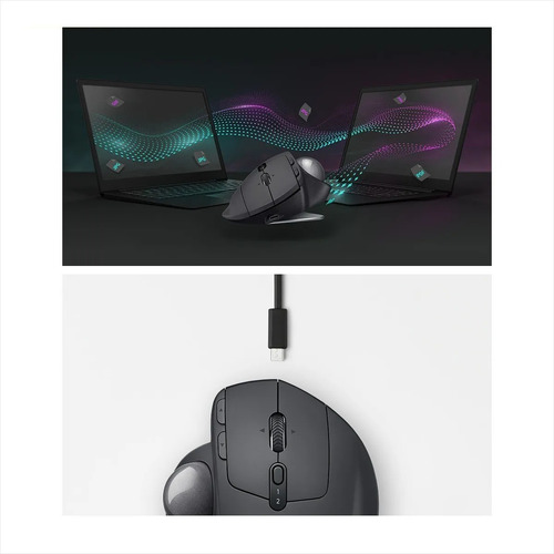 Mouse Trackball Inalámbrico / Recargable · Logitech Mx Ergo